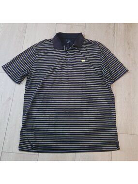Masters Tech Masters Black Yellow Stretch Performance Golf Polo Shirt Mens XL